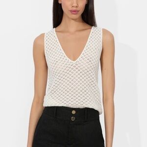 Alice and Olivia Annalise pointelle tank